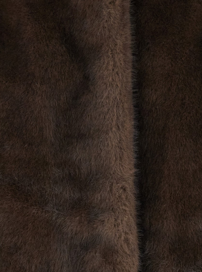 Plain Fake Mink Fur Jacket