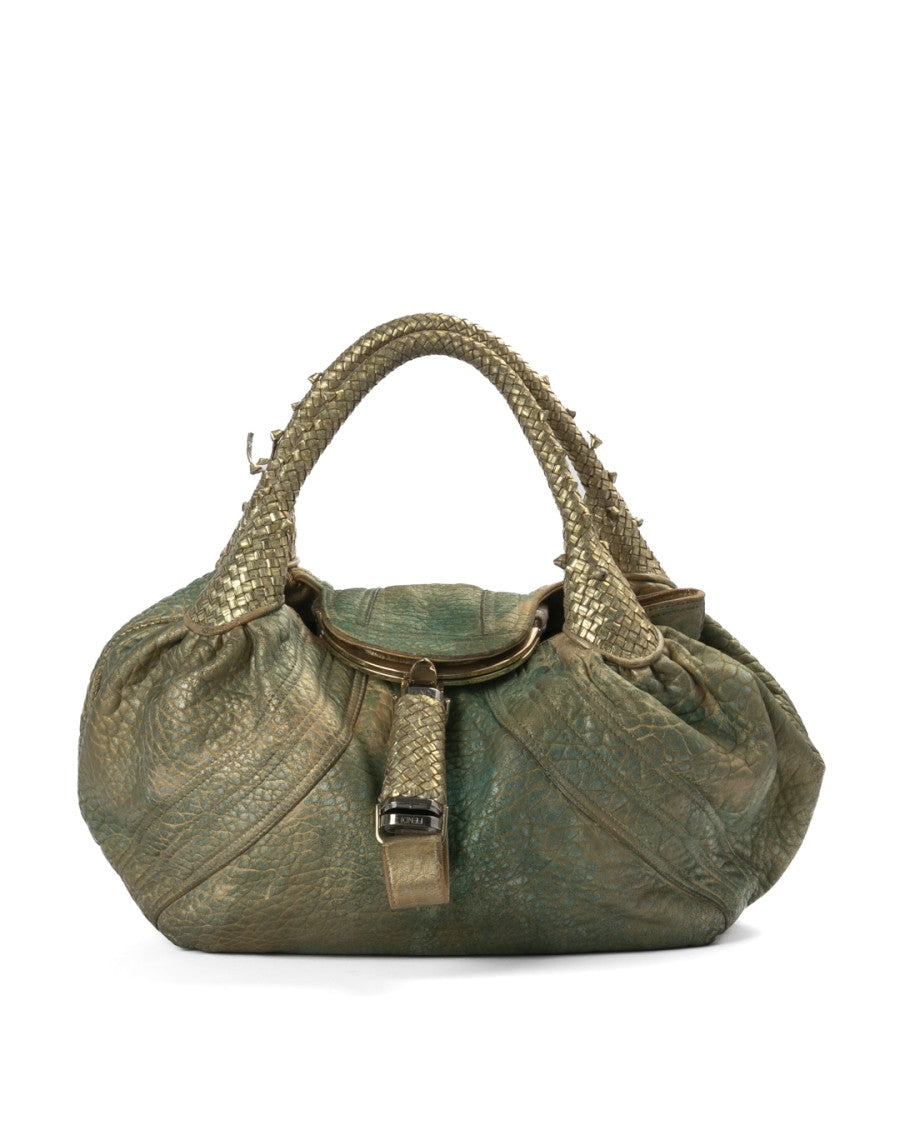 Fendi Gold Spy Medium Gradient Leather Tote Bag