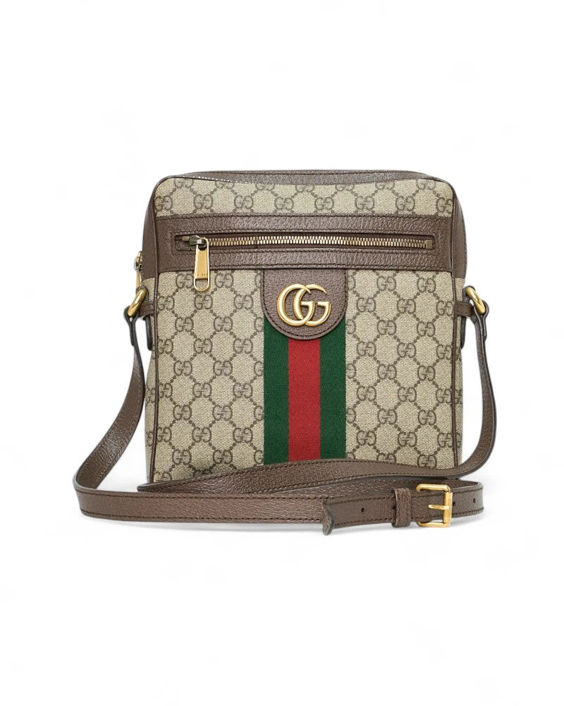 Gucci Ophidia Men's Gg Supreme Crossbody Bag In Brown