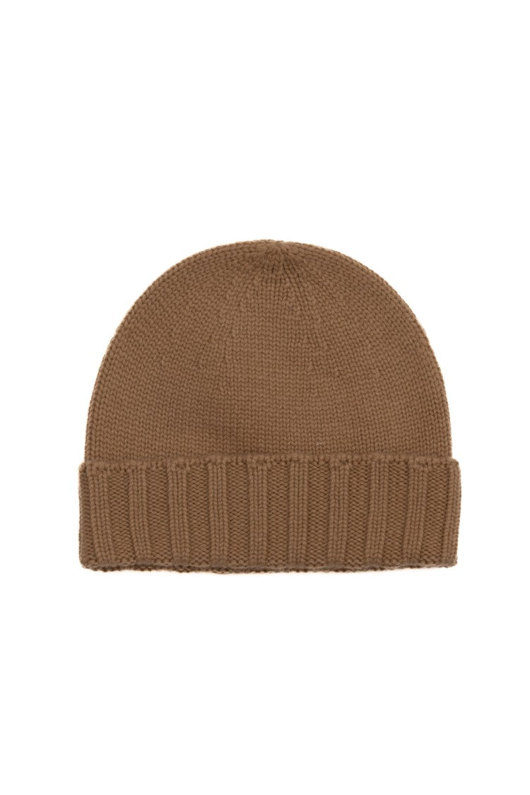 Drumohr Ribbed Cashmere Beanie With Fold-Over Cuff