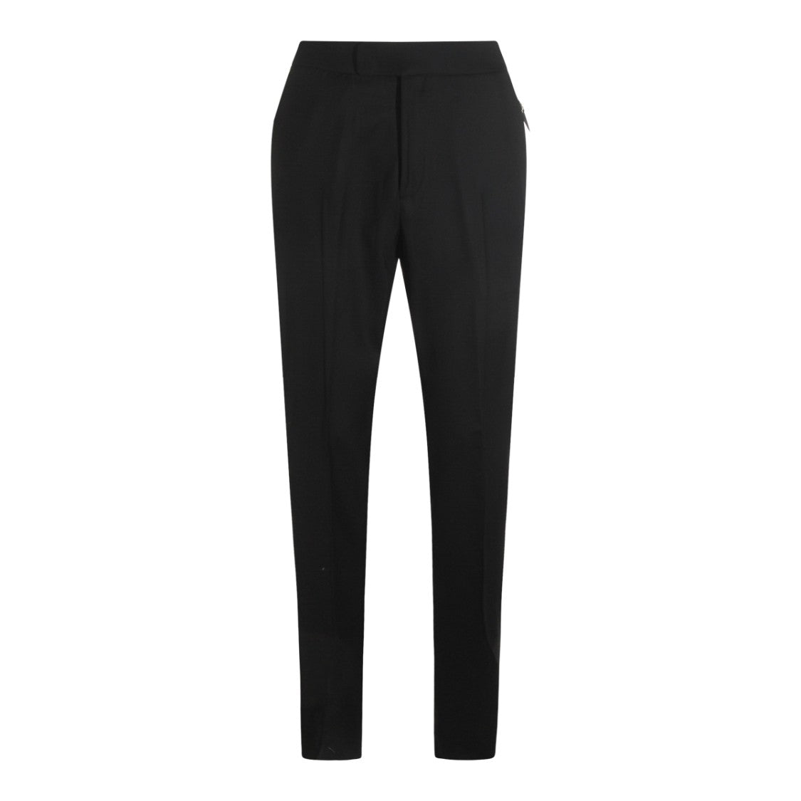 Berluti Straight-Leg Black Wool Trousers With Zip And Hook Fastening