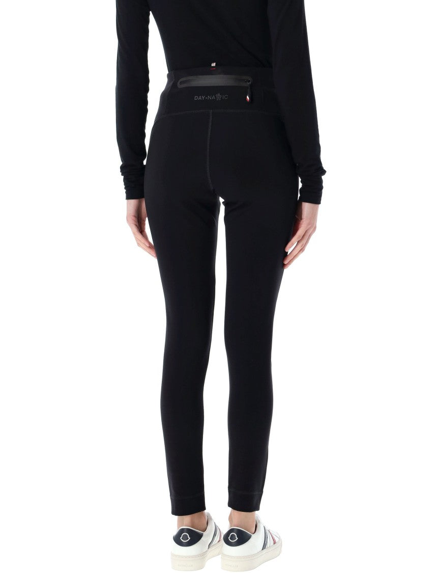 Moncler Grenoble Genius Fitted Black Leggings With High Waistband