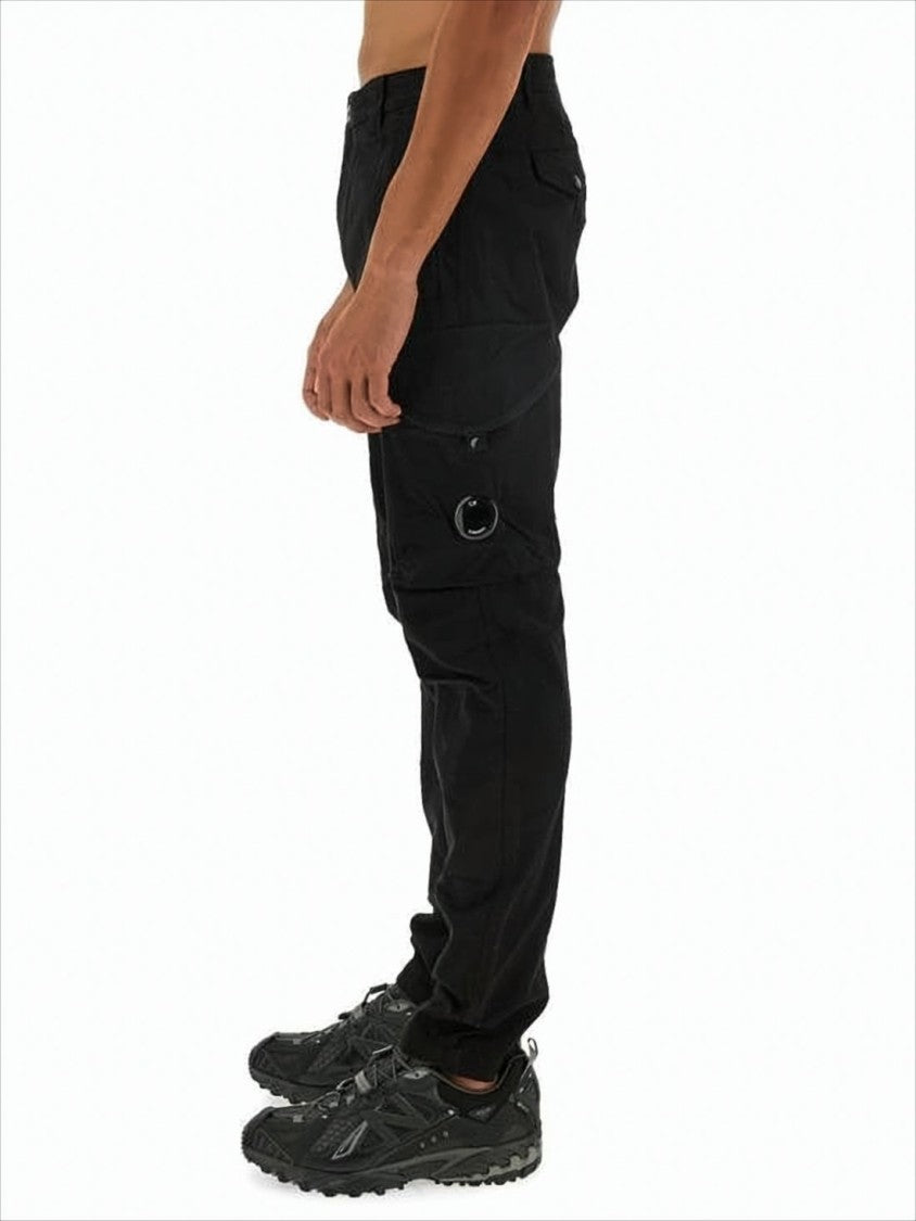 C.P. Company Tapered Cargo Pants With Functional Pockets And Button Closure