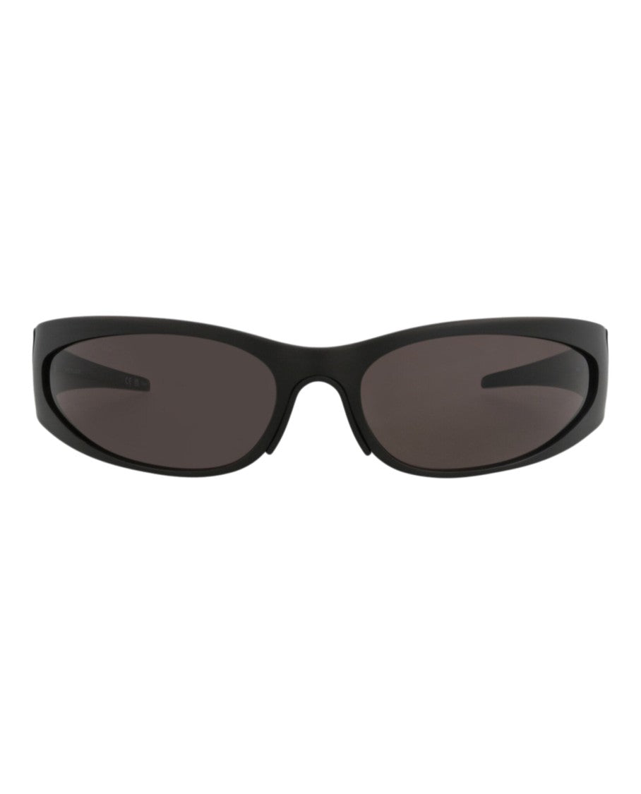 Balenciaga Shield-Frame Aluminium Sunglasses With Saddle Nose Bridge