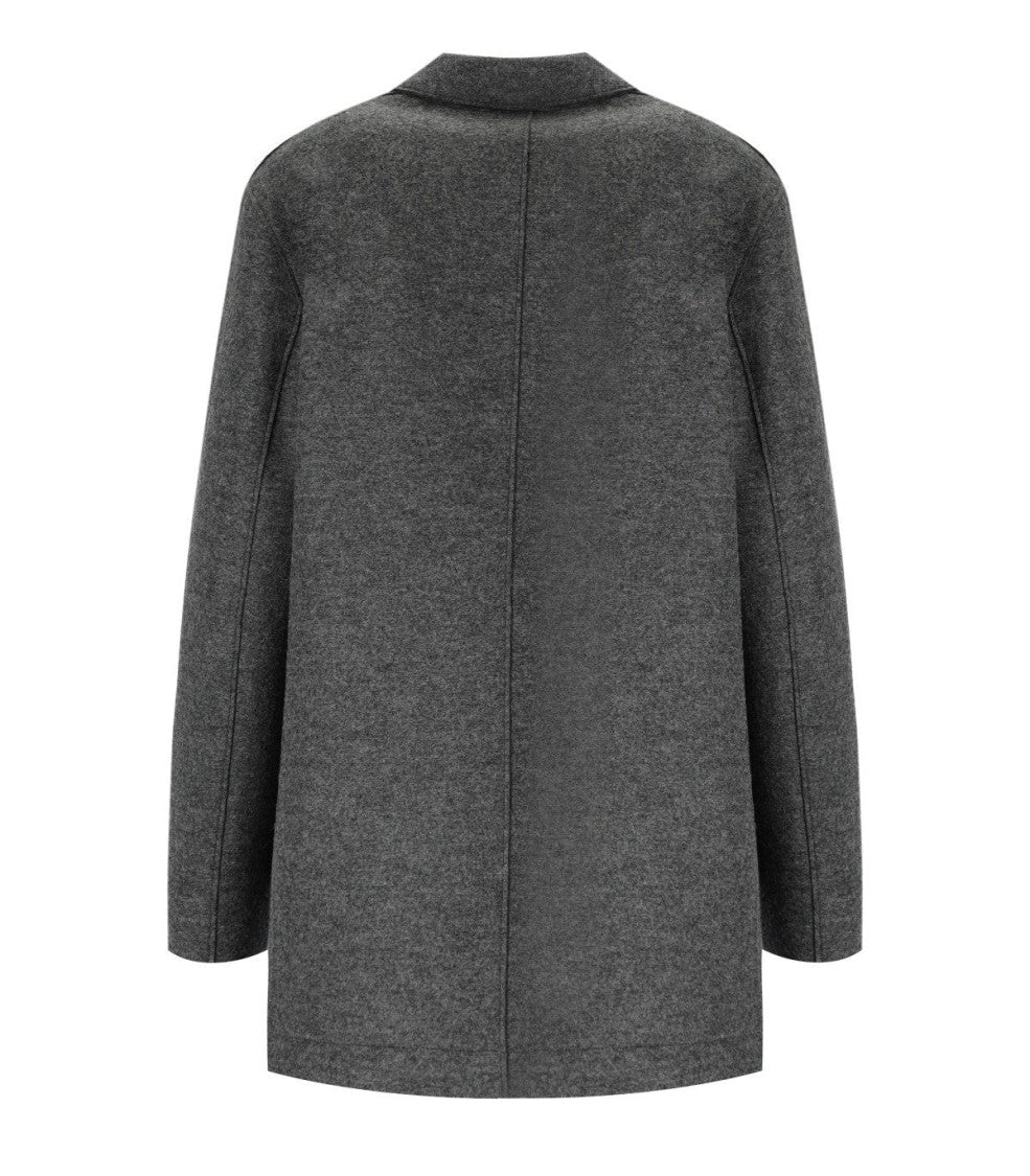Harris Wharf London Anthracite Grey Double-Breasted Caban