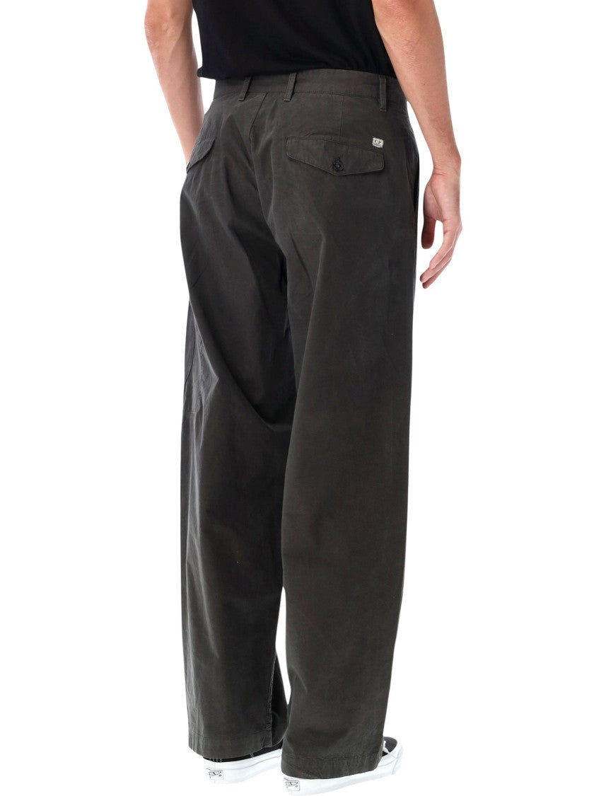 C.P. Company High-Density Micro-Reps Cargo Pants With Pleats And Utility Pockets