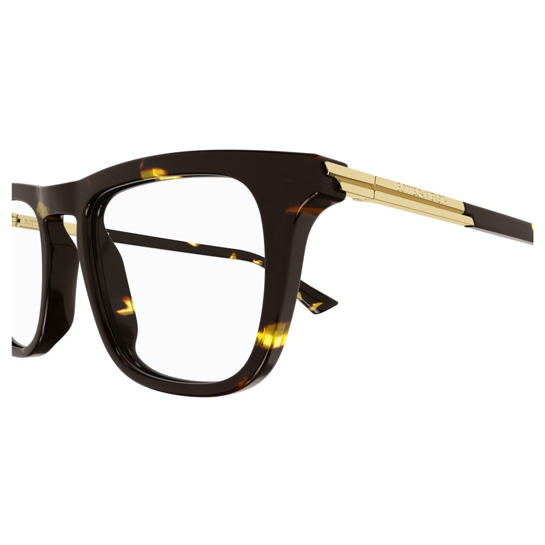 Bottega Veneta Bv1264o Bold Tortoiseshell Square Frame Eyeglasses