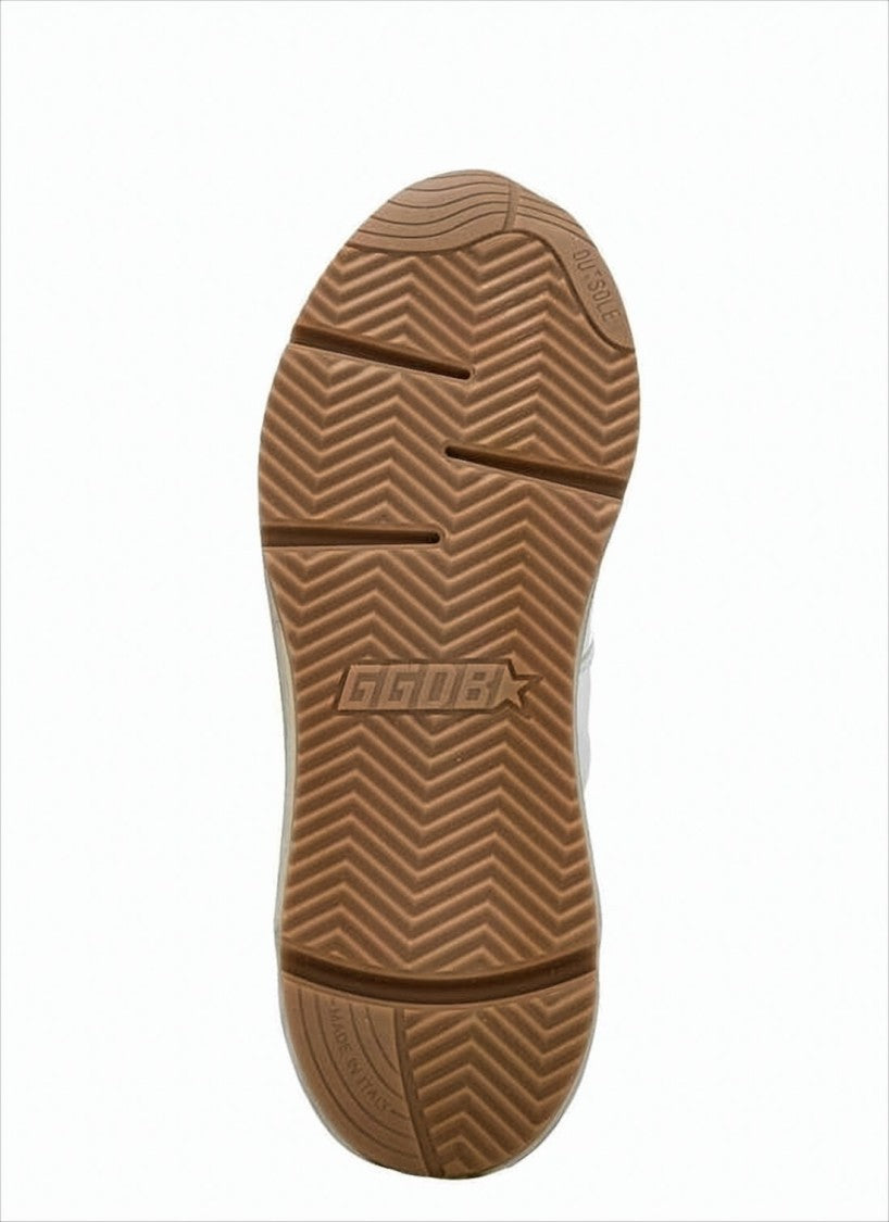 Golden Goose Distressed White Leather Sneakers