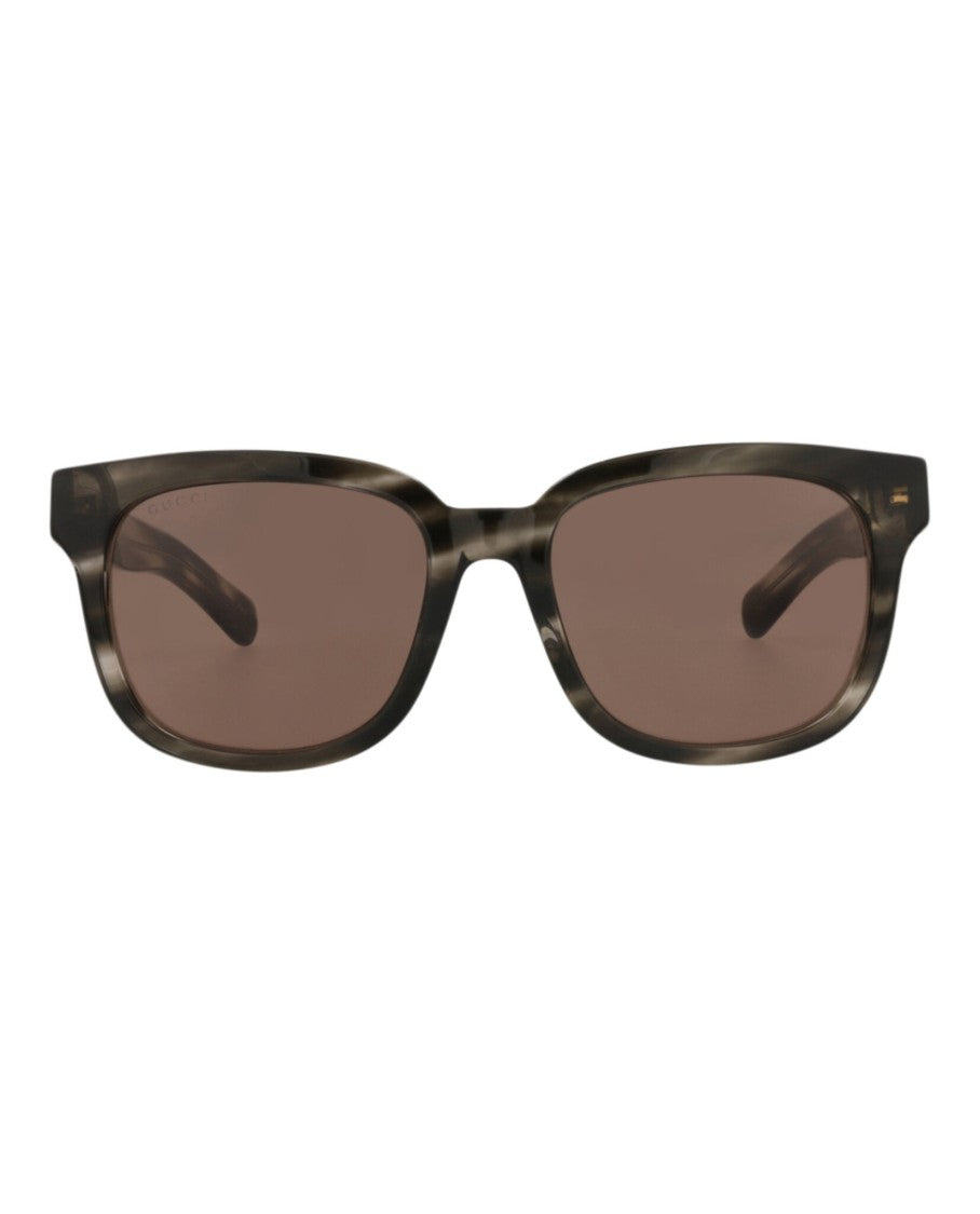 Gucci Square-Frame Recycled Acetate Sunglasses With Saddle Nose Bridge