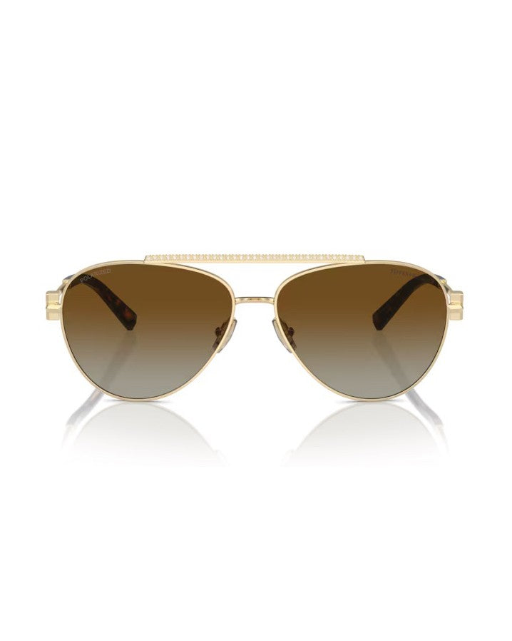 Tiffany & Co. Pilot Sunglasses In Pale Gold
