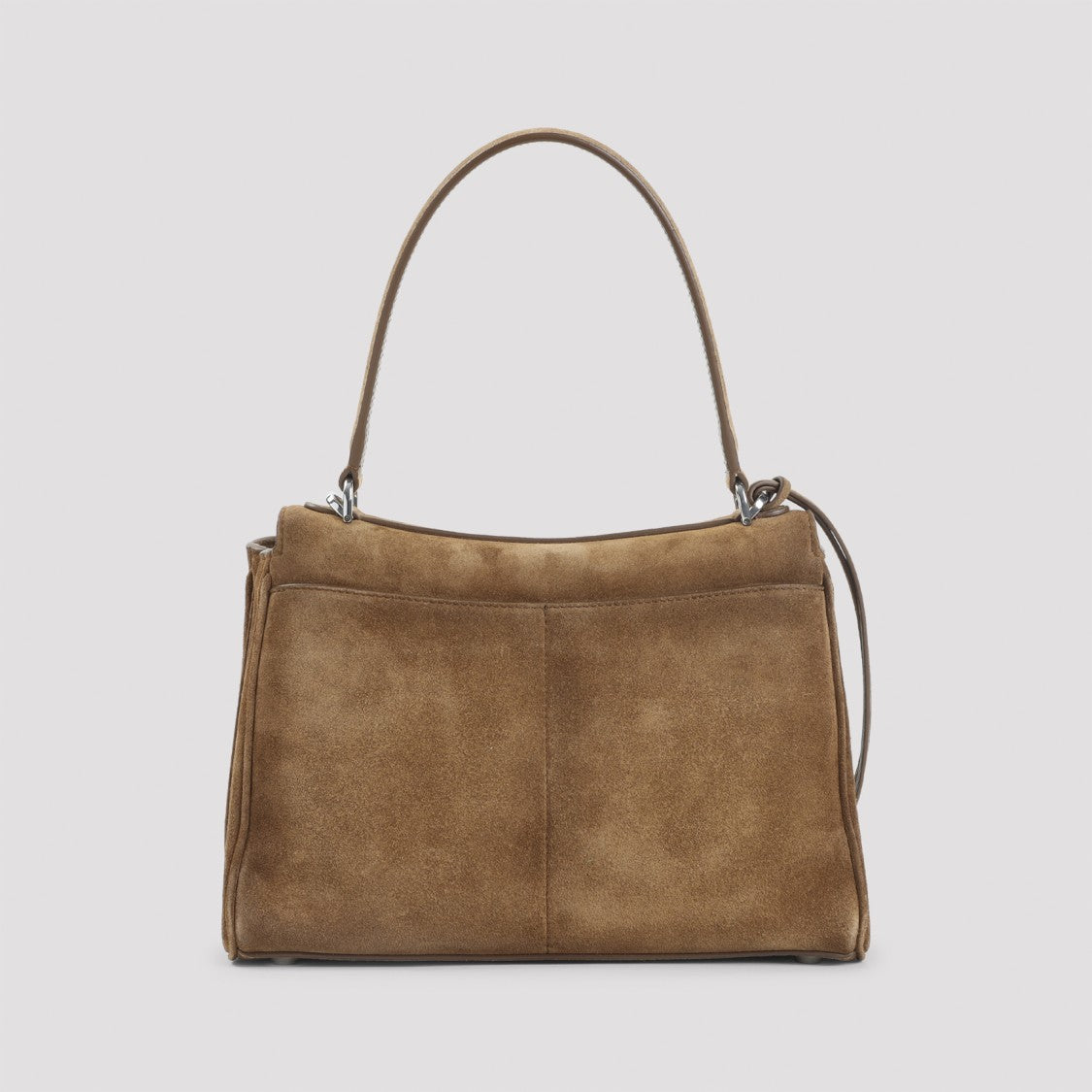 Balenciaga Structured Suede Leather Handbag