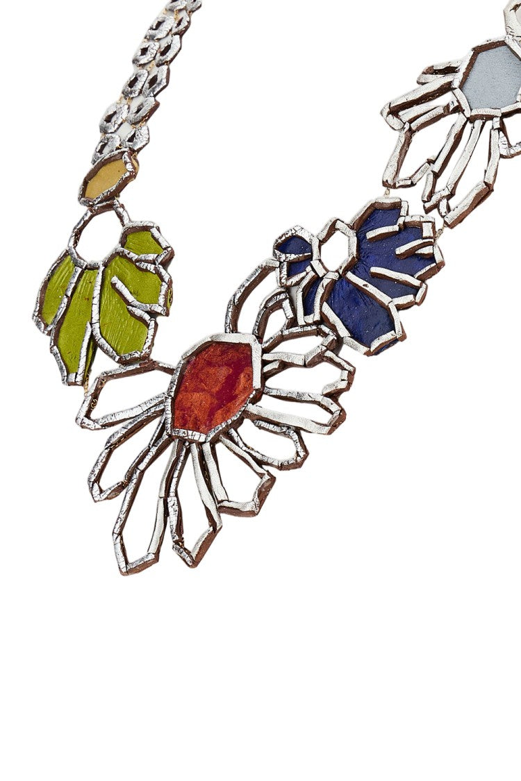 Gfw Handmade Necklace With Geometric Silver Accents