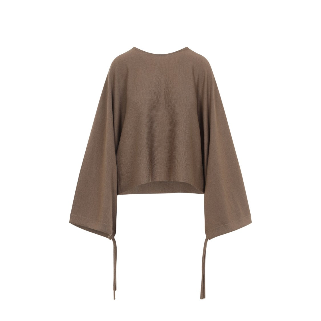 Max Mara Frais Balloon Brown Virgin Wool Pullover