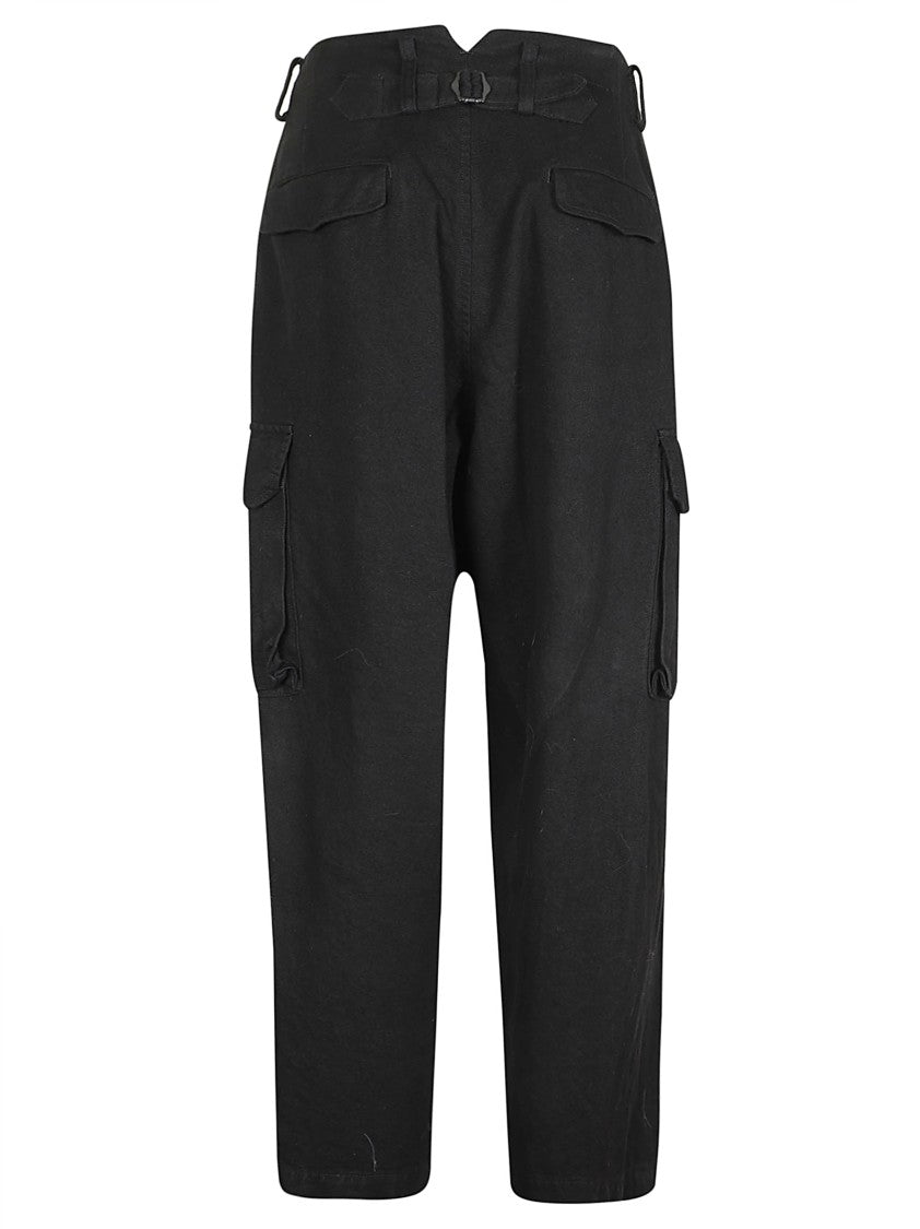 Yohji Yamamoto High-Waisted Tapered Cargo Pants With Utility Pockets