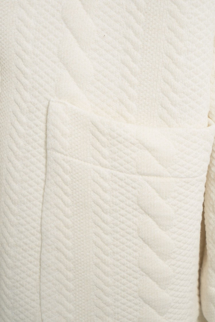 Oblo Unique Relaxed Fit Oversized Cardigan With V-Neck And Structured Knit