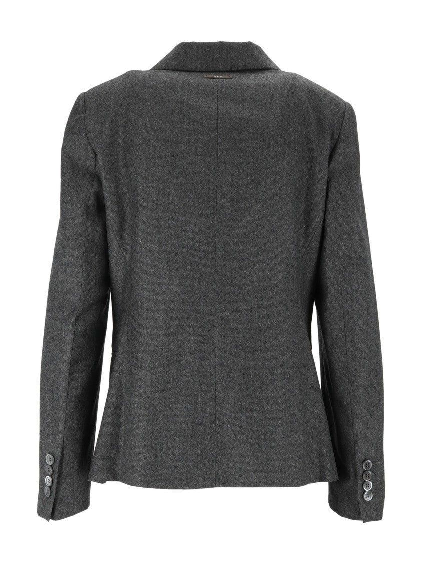Peserico Tailored Structured Shoulders Double-Breasted Blazer