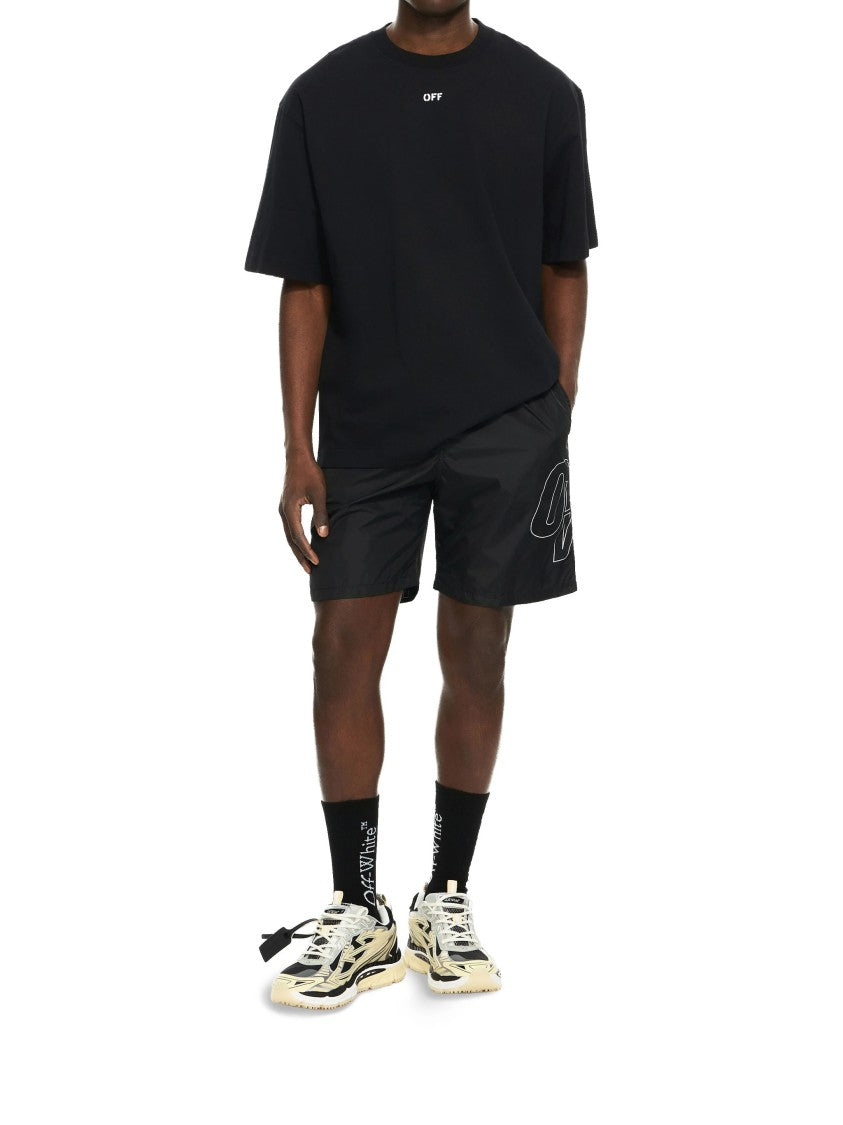 Off-White Black 3D Arrow Spray Cotton T-Shirt