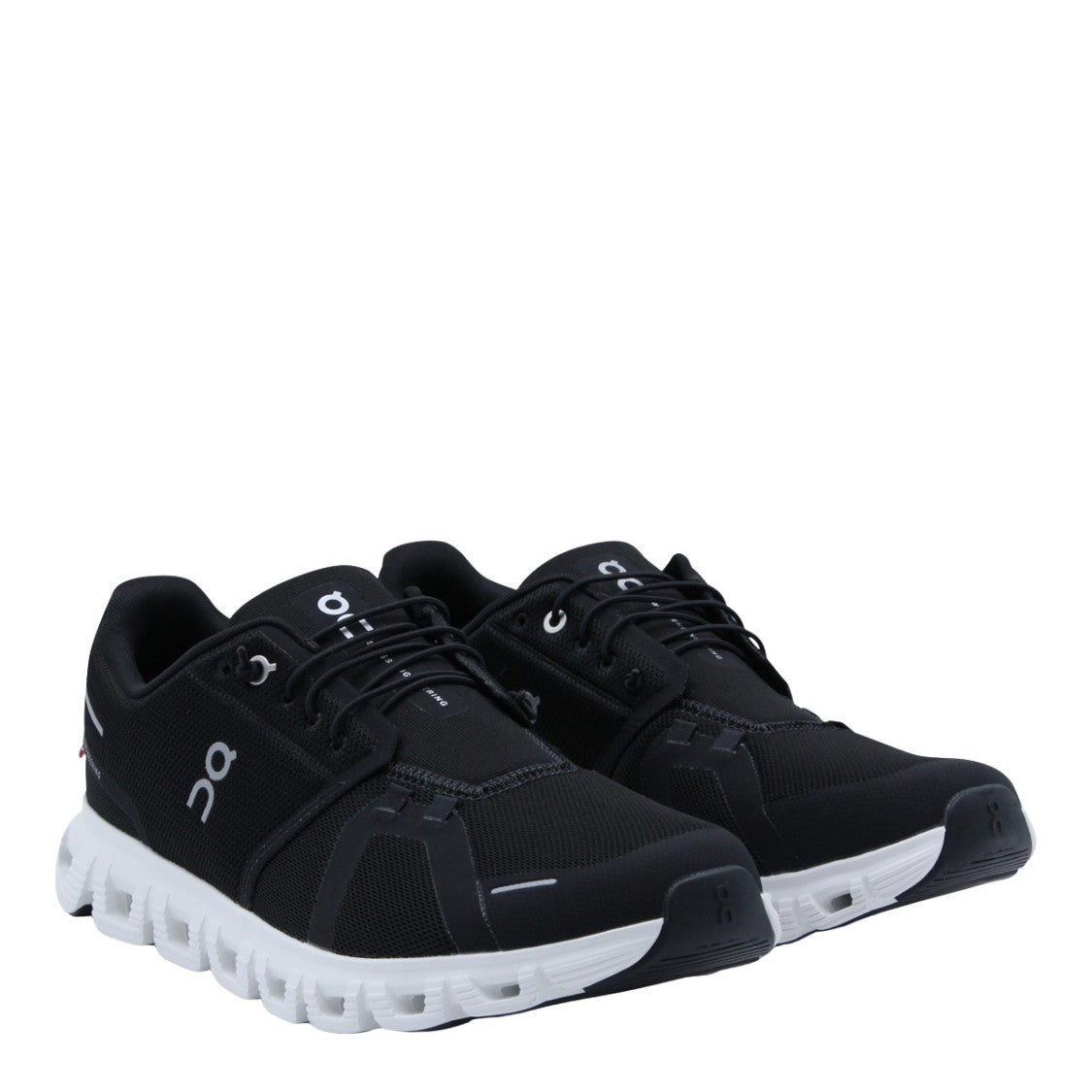 On Streamlined Black Sneakers With Textured Sole