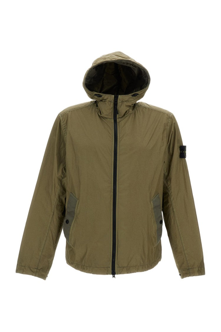 Stone Island Functional Hooded Jacket With Removable Logo Label