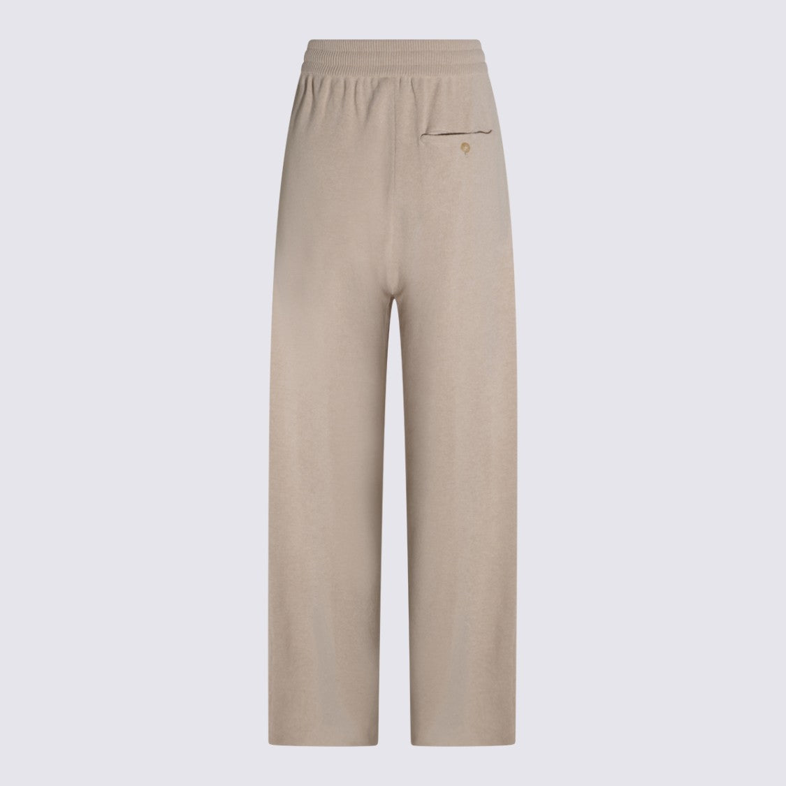 Lanvin Relaxed Straight-Leg Trousers With Ribbed Elastic Waistband