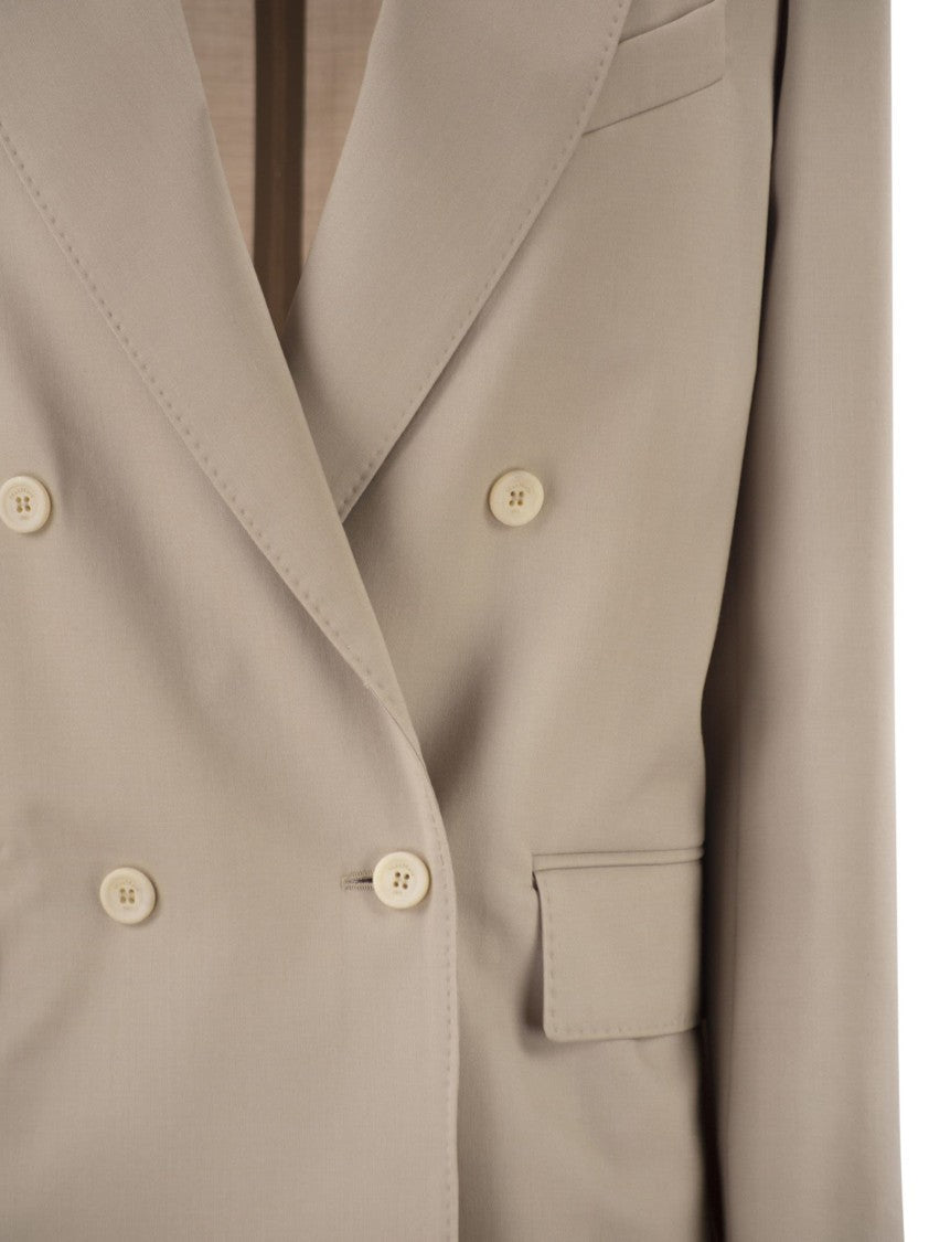 Max Mara Mxmmitico - Double-Breasted Blazer In Wool/Mohair/Silk Blend
