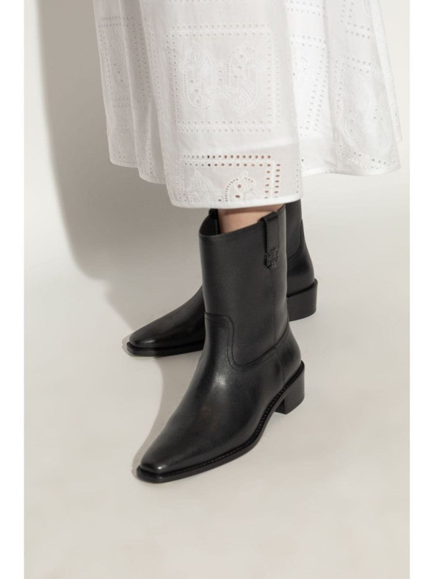 Tory Burch Black City Western Ankle Boot