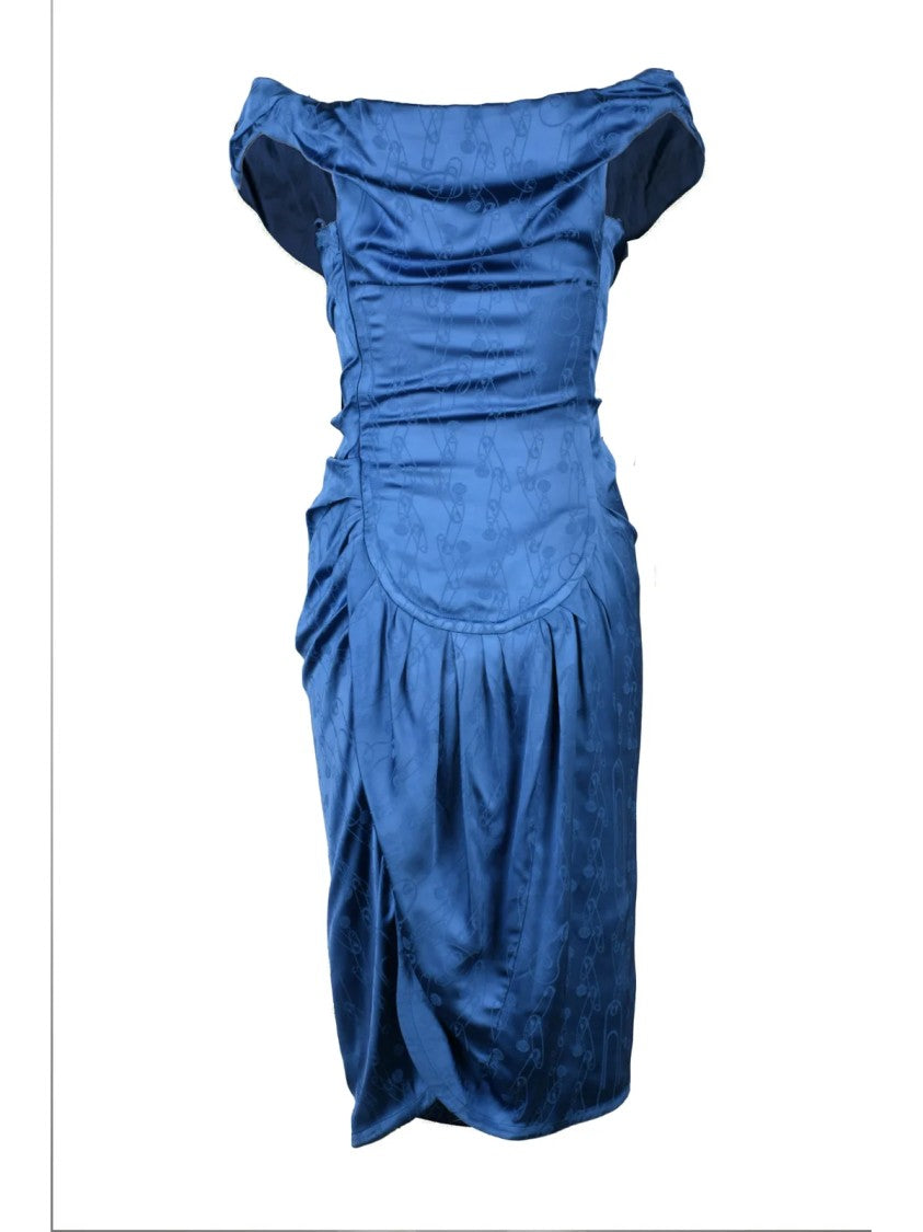Vivienne Westwood Ginnie Pencil Dress With Off-The-Shoulder Neckline And Draped Detailing