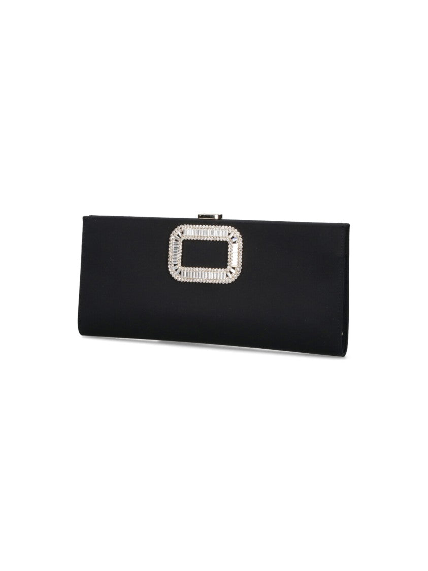 Roger Vivier Pilgrim Pouch With Baguette Crystal Embellishments