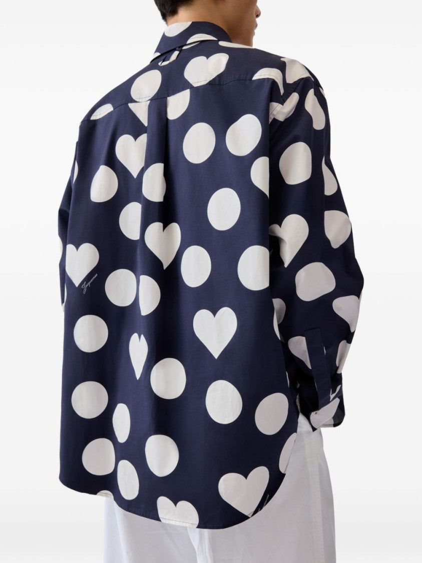 Jacquemus Silk And Nylon Point Collar Shirt