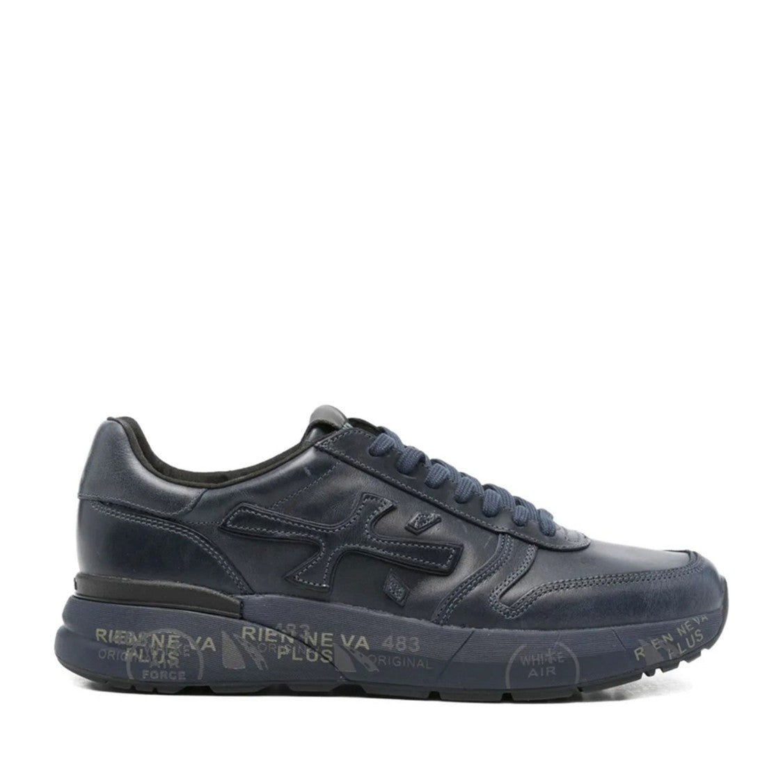 Premiata Blue Mick Leather Low-Top Sneakers