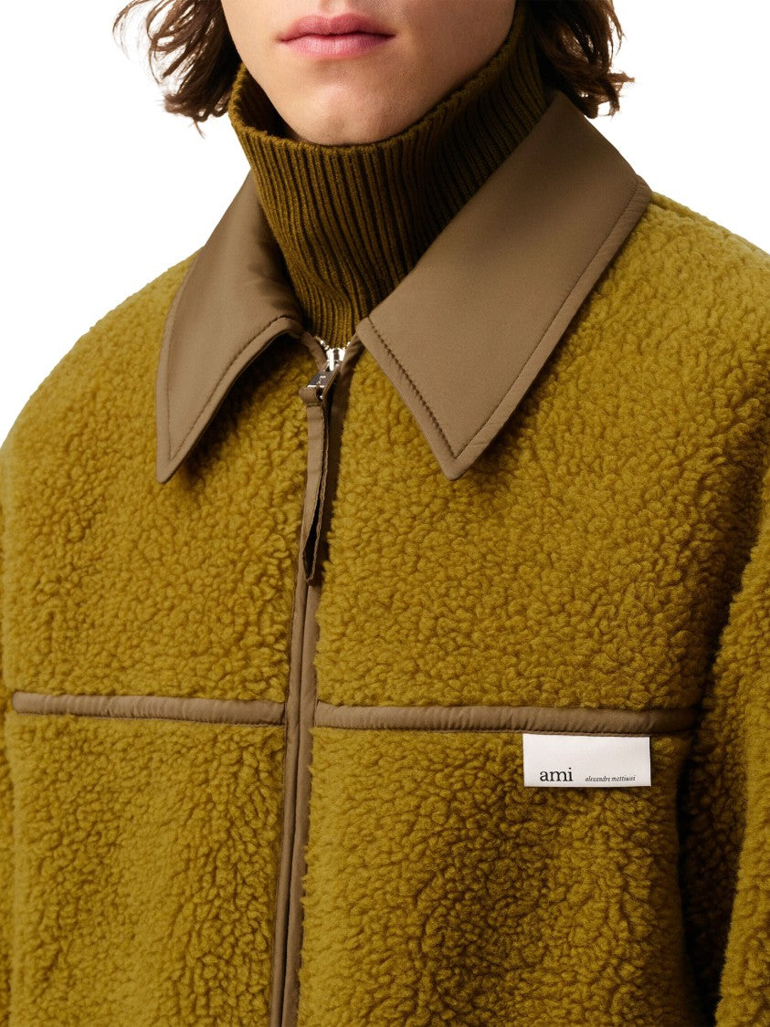 Ami Zip-Up Jacket With Structured Silhouette