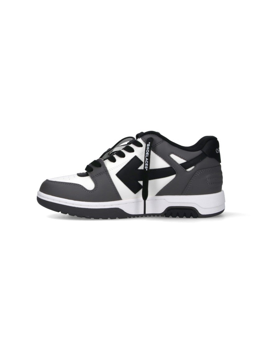 Off-White Layered Grey Sneakers With Textured Detailing