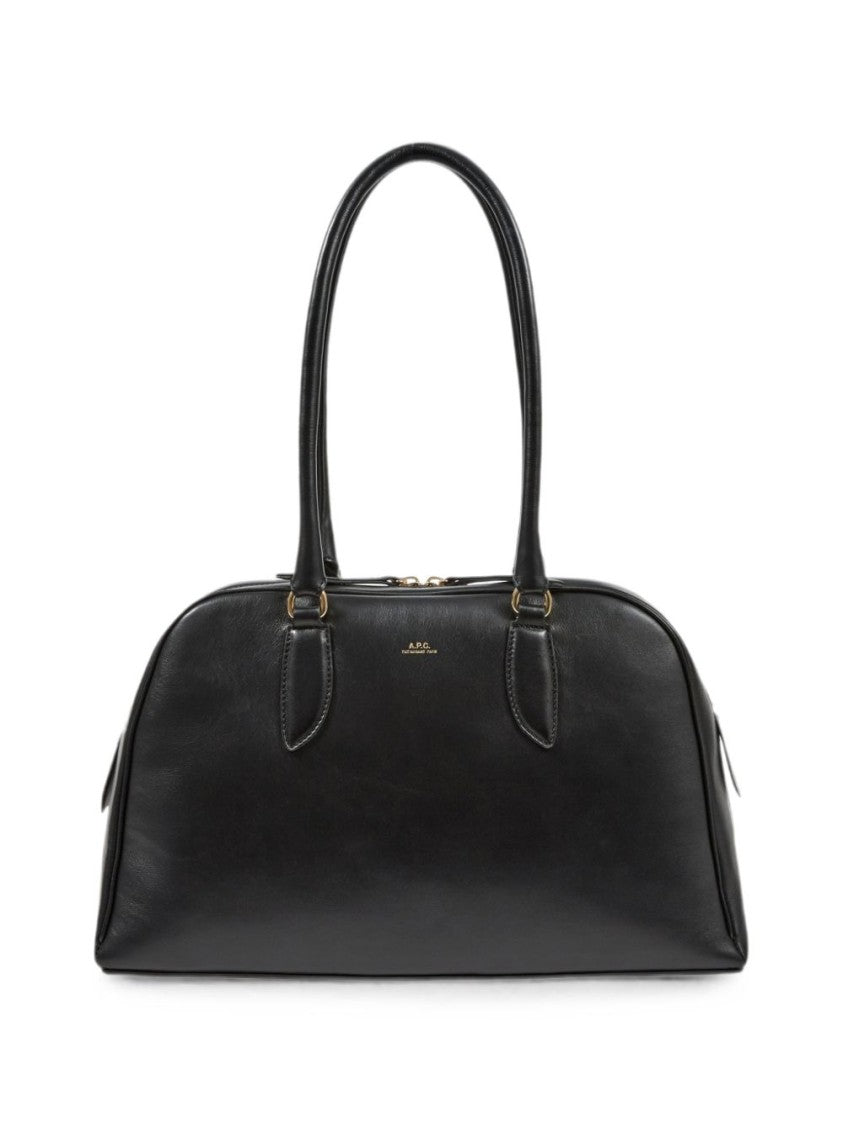 A.P.C. Black Elongated Gold Hardware Shoulder Bag