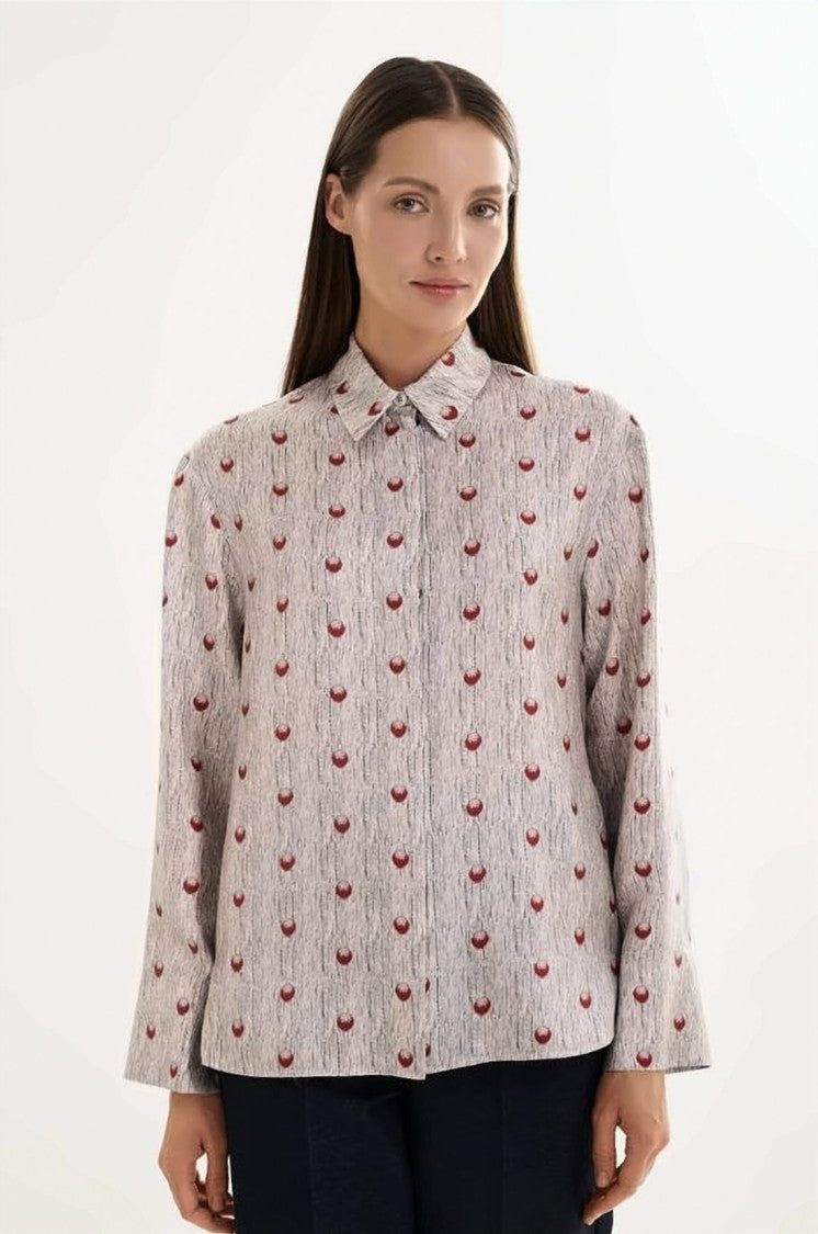 Max Mara Boxy Silhouette Shirt With Textured Pattern