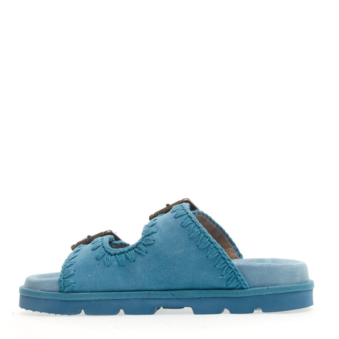 Mou Wedge Two Bands Suede Jeans