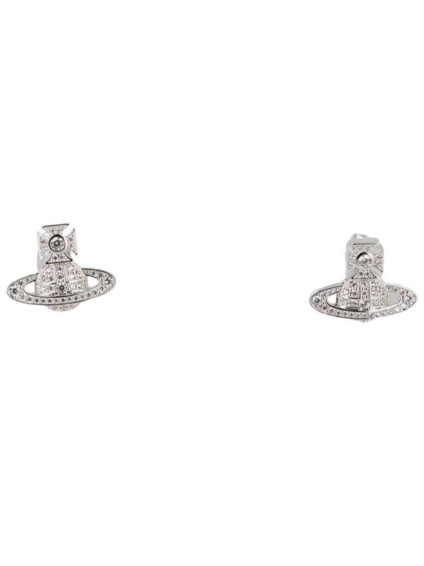 Vivienne Westwood Carmela Orb Polished Brass Stud Earrings