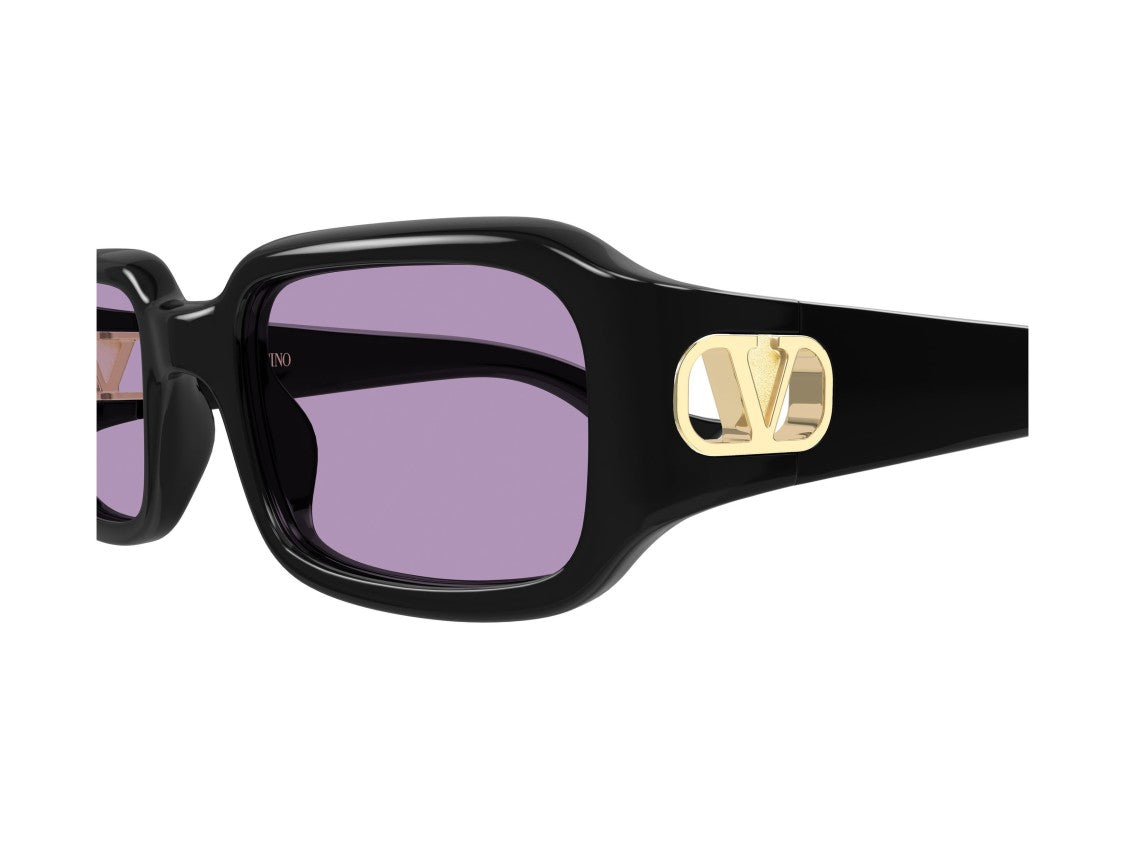 Valentino Gold Black Vg0016s Glossy Oversized Square Sunglasses