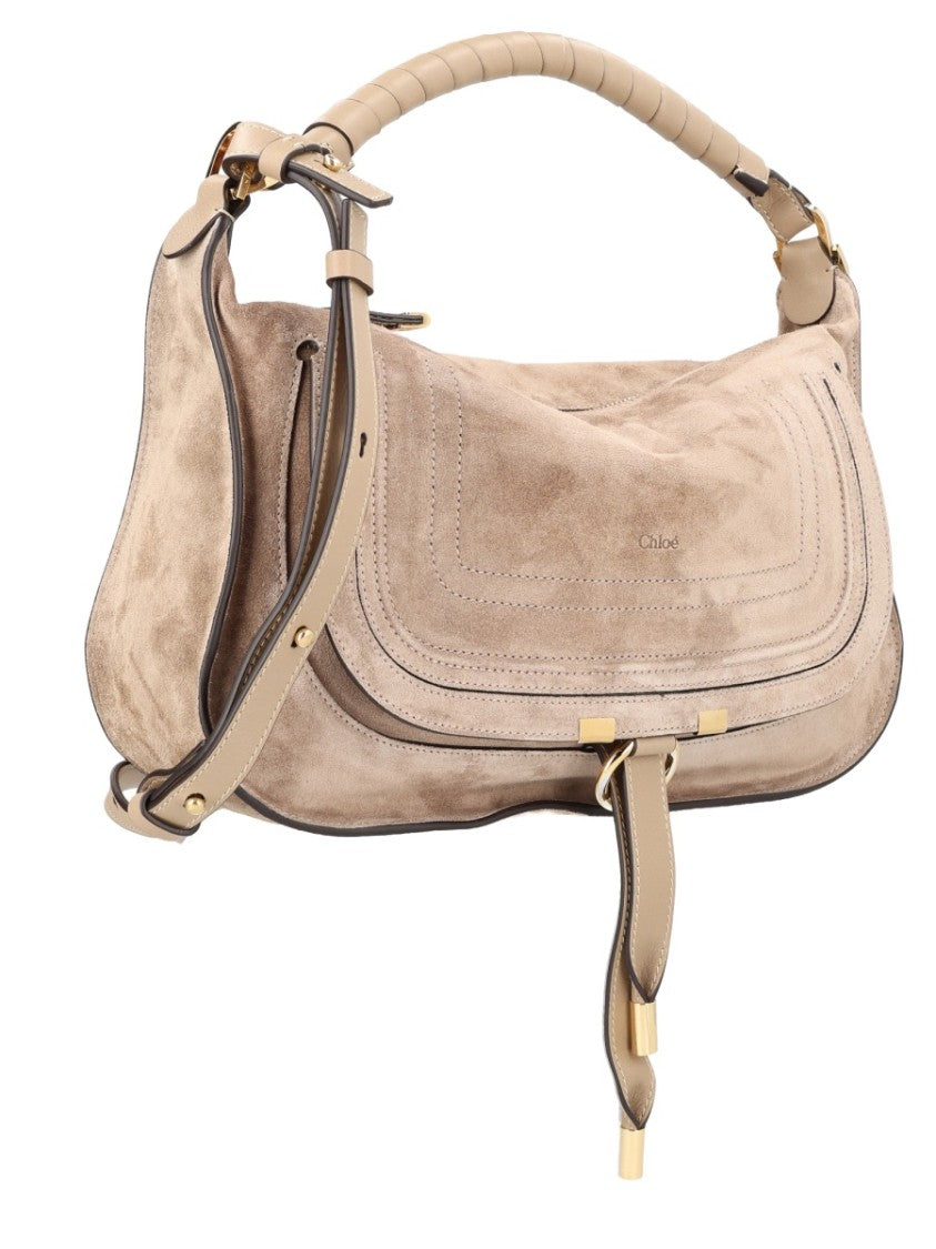 Chloé Curved Crescent Leather Shoulder Bag With Adjustable Strap