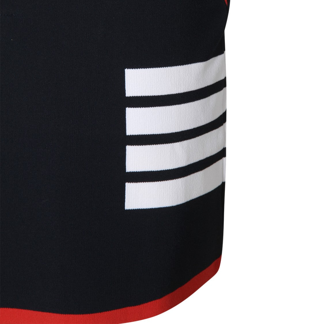 Thom Browne Navy Viscose Blend Mini Skirt