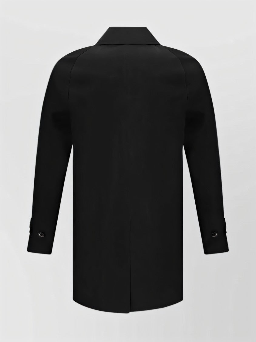 Burberry Black Cotton Cape With Classic Collar