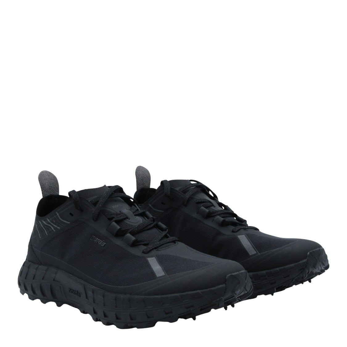 Norda Textured Black Sneakers With Rugged Sole