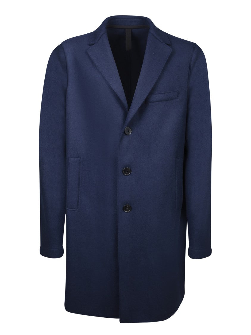 Harris Wharf London Blue Single-Breasted Coats