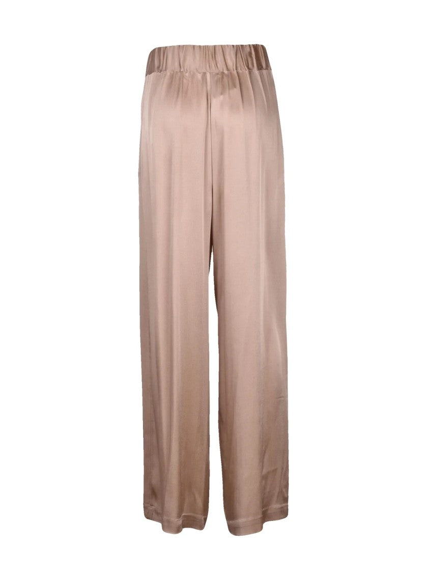 Semi Couture Palazzo Pants Acetate Silk - Beige