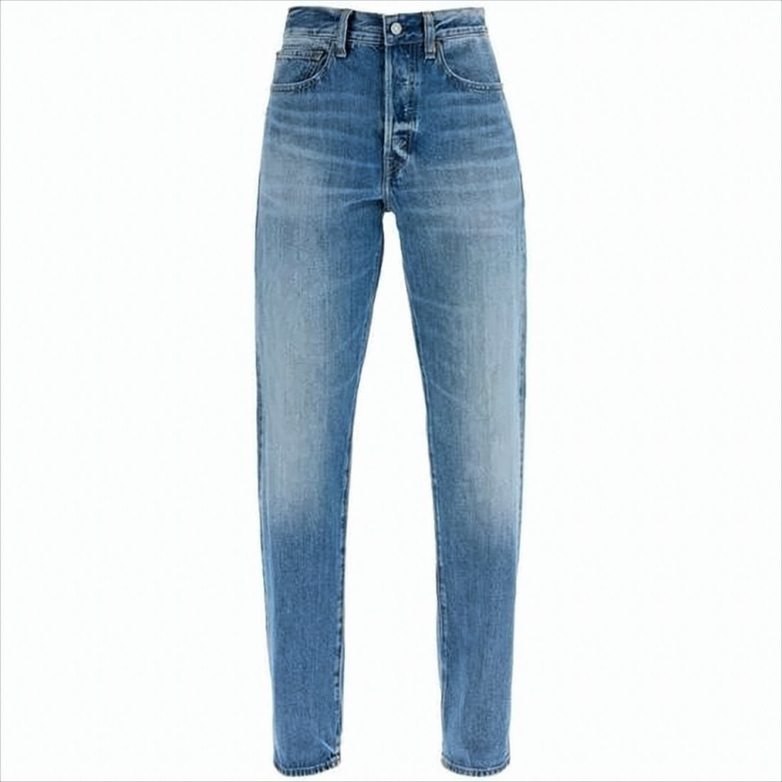 Polo Ralph Lauren Mid-Rise Straight-Leg Denim Pants With Five-Pocket Design