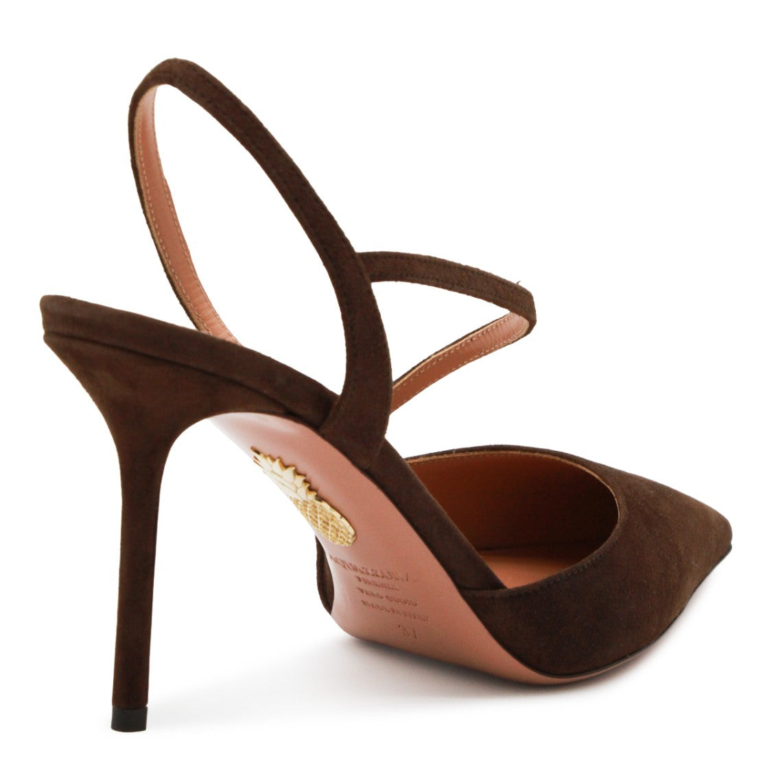 Aquazzura Brown Leather Dinasty Pumps