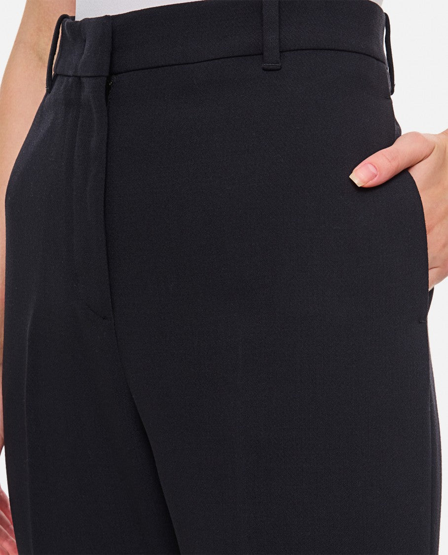 Golden Goose Viscose And Wool Crepe Relaxed Pants