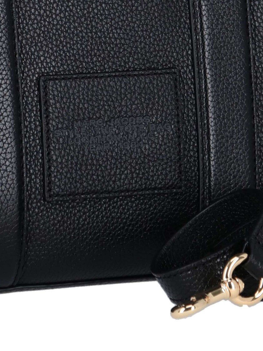 Marc Jacobs Small 'The Leather' Tote Bag – Black