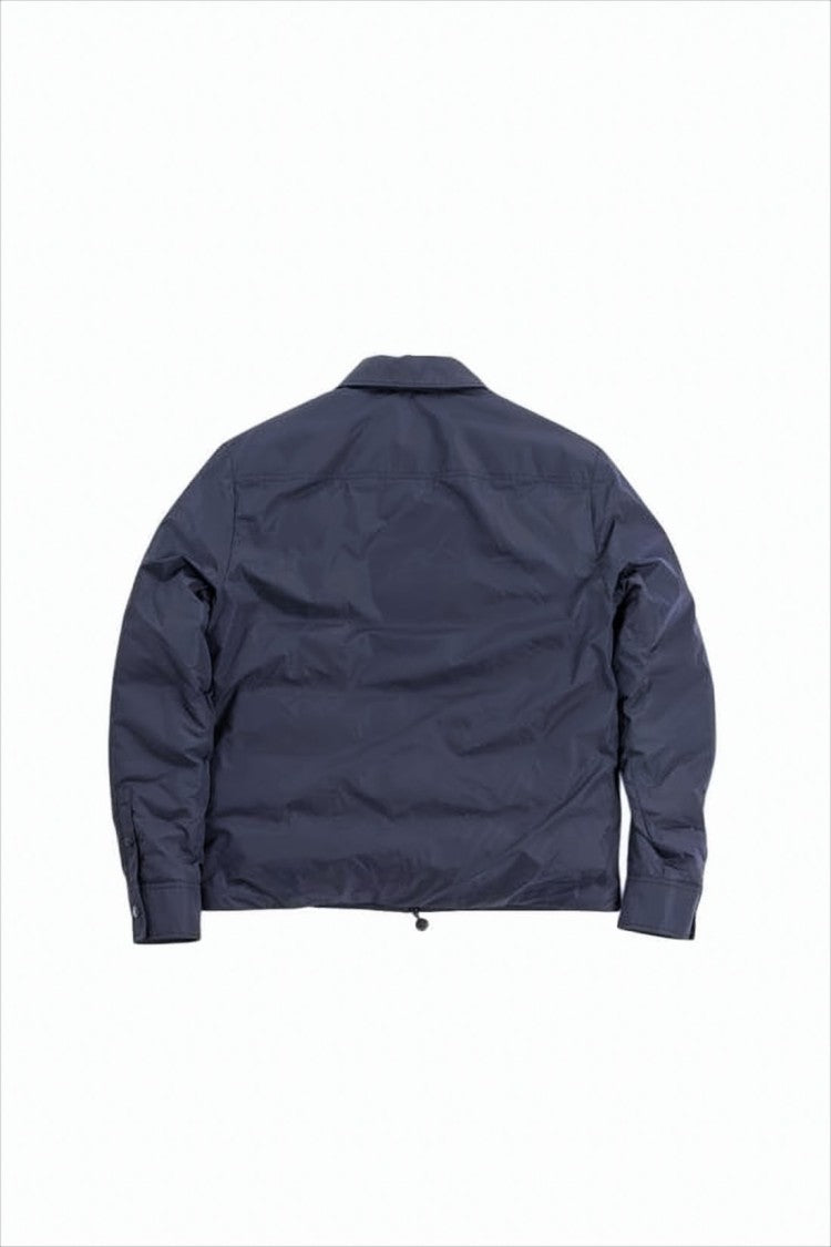 Moncler Lightweight Blue Jacket With Adjustable Hem
