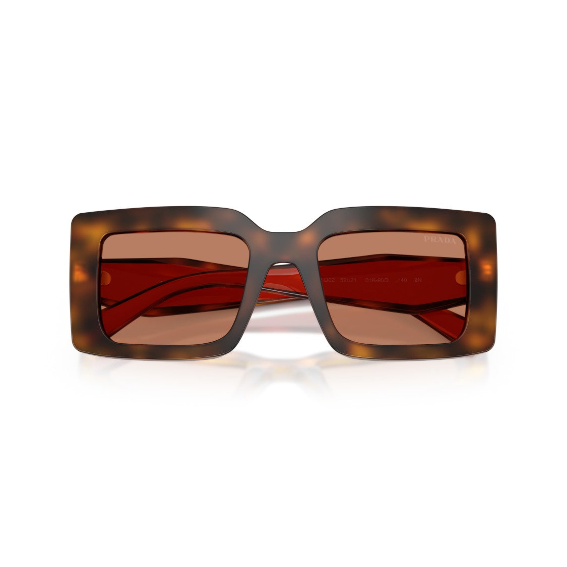 Prada 0Pr D01s Bold Rectangular Tortoiseshell Acetate Sunglasses