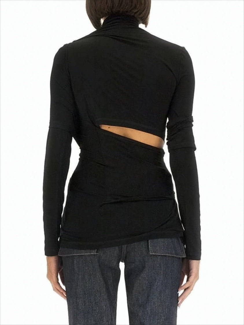 Helmut Lang Layered Long-Sleeve Top With Cut-Out Detail